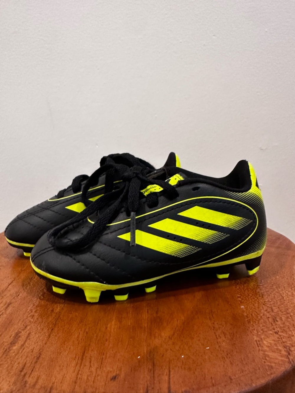 adidas Black & Neon Yellow Toddler Soccer Cleats